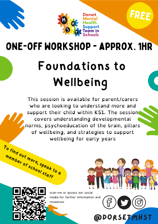 Free Wellbeing Workshop for Reception and KS1 families